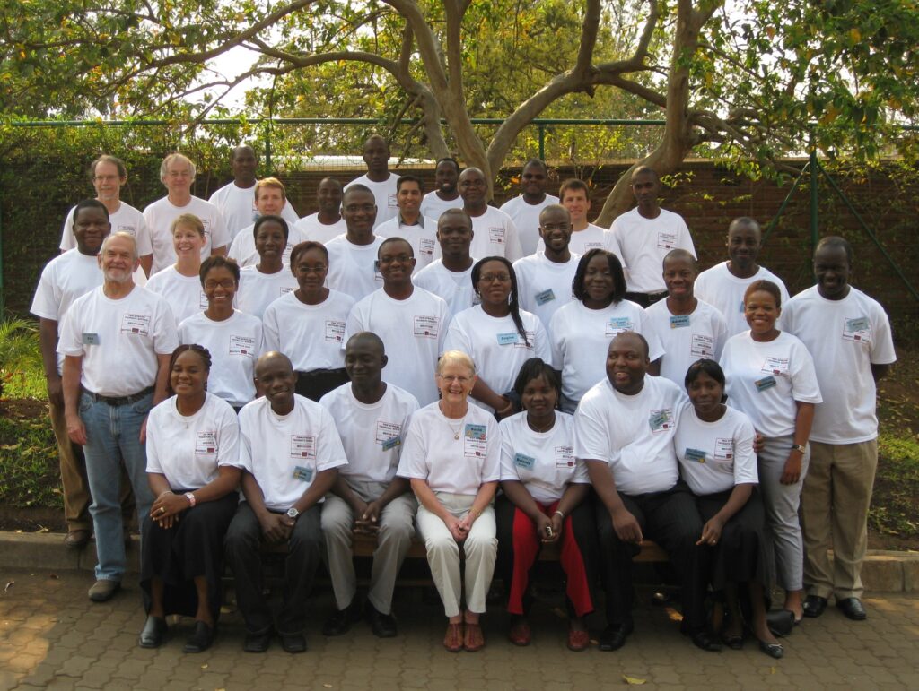 A group of medical students standing and seated