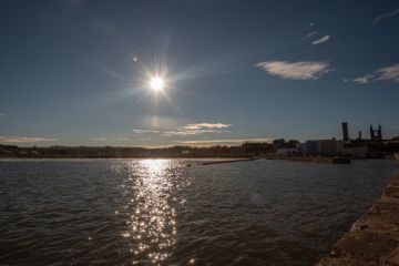 sparkling sun over the sea